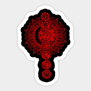 Buddha Colour red Chakra Symbols Sticker